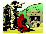 Jesus raising Lazarus from the dead